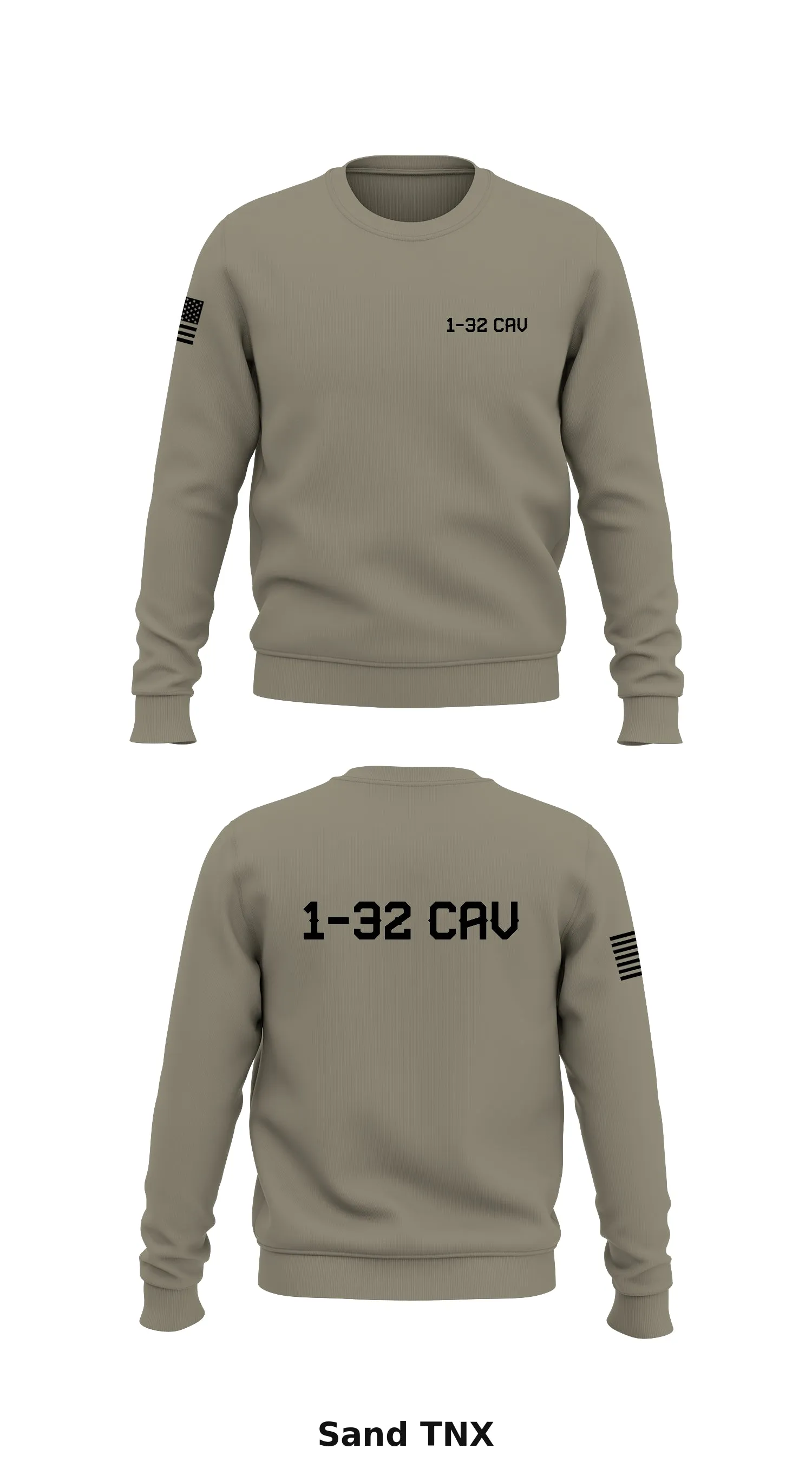 1-32 Cav Store 1 Core Men's Crewneck Performance Sweatshirt - TNX