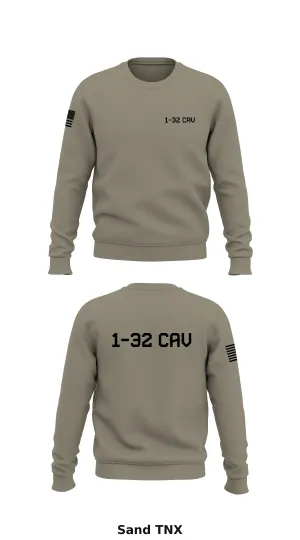 1-32 Cav Store 1 Core Men's Crewneck Performance Sweatshirt - TNX