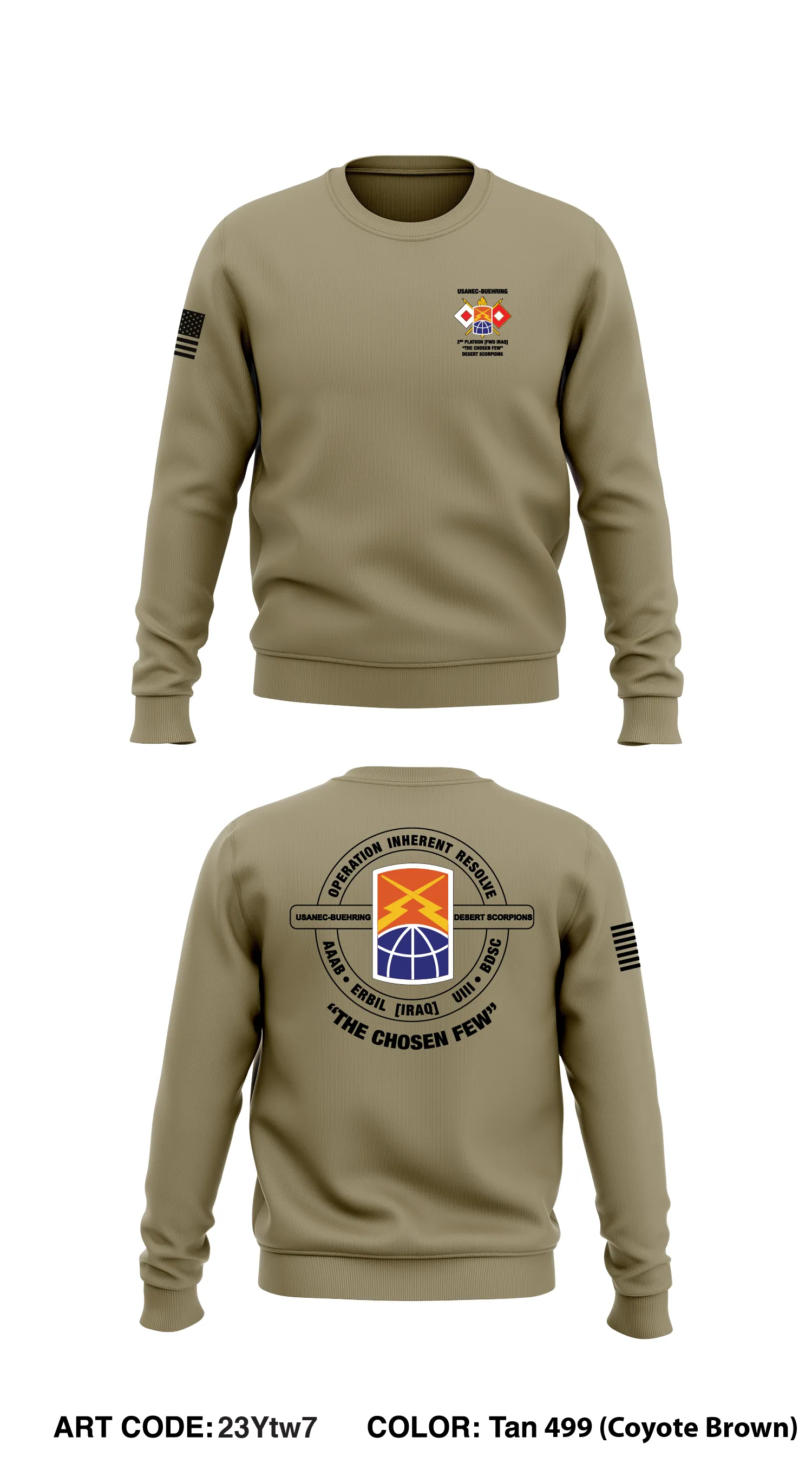 160TH TSB, 54TH SB, USANEC-B 2nd PLT Store 1 Core Men's Crewneck Performance Sweatshirt - 23Ytw7