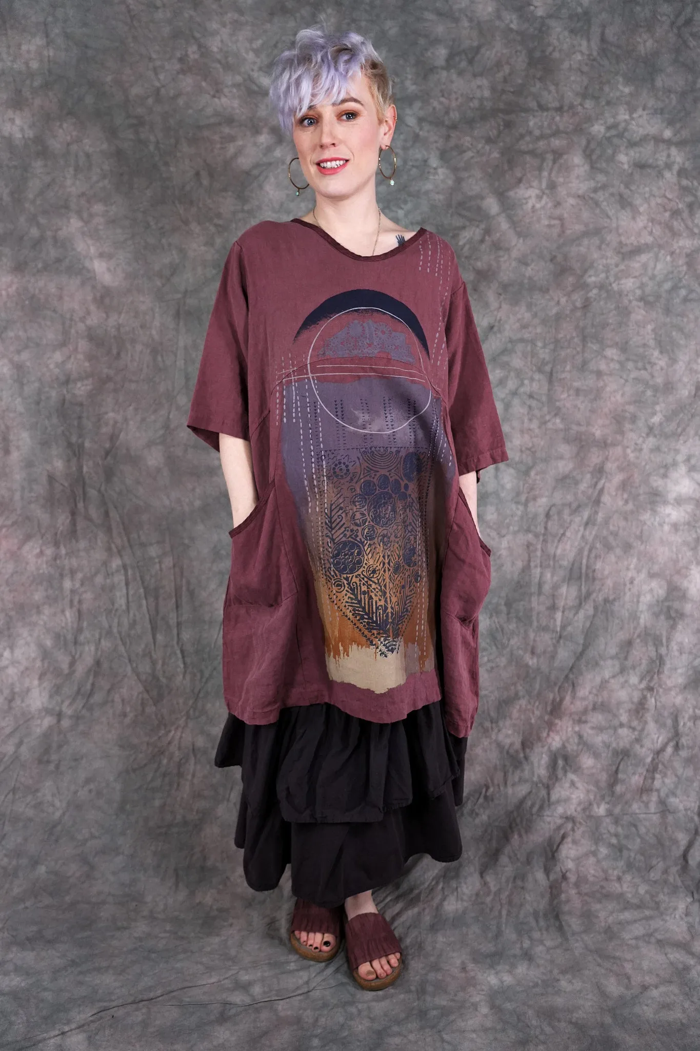 2332 Oversized Heavy Linen Zen Rose Canyon-Desert Talisman