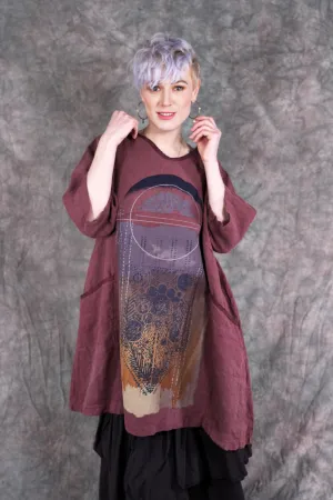 2332 Oversized Heavy Linen Zen Rose Canyon-Desert Talisman