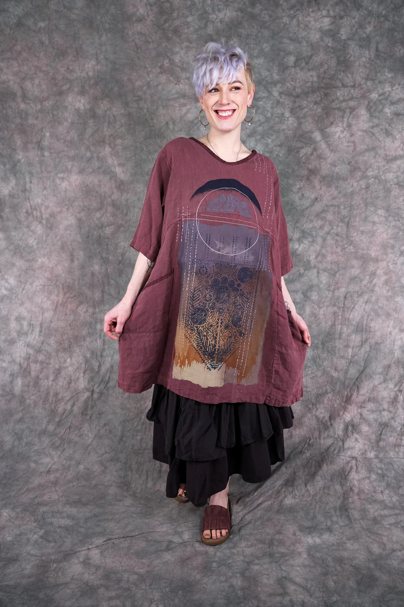 2332 Oversized Heavy Linen Zen Rose Canyon-Desert Talisman