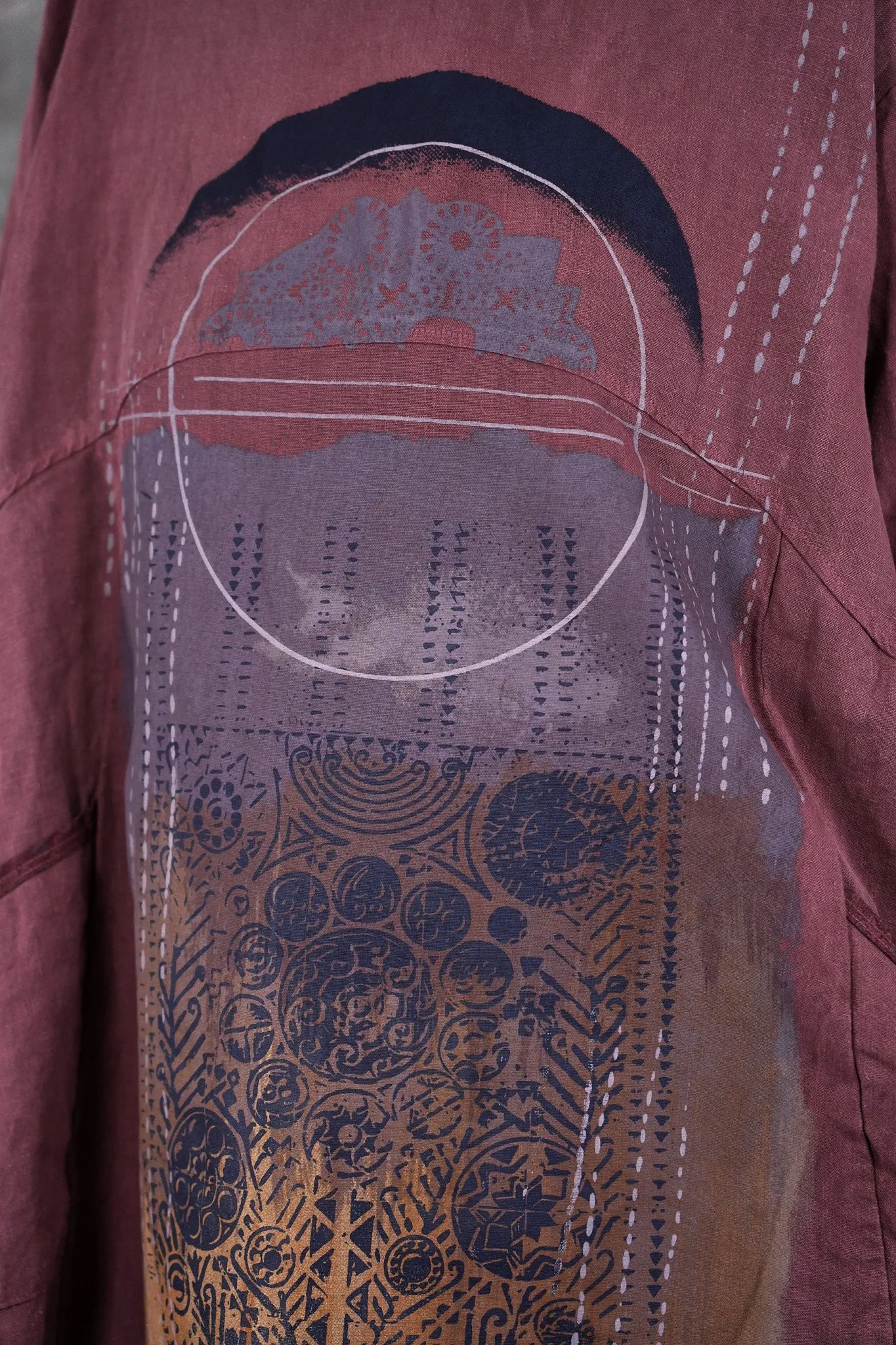 2332 Oversized Heavy Linen Zen Rose Canyon-Desert Talisman