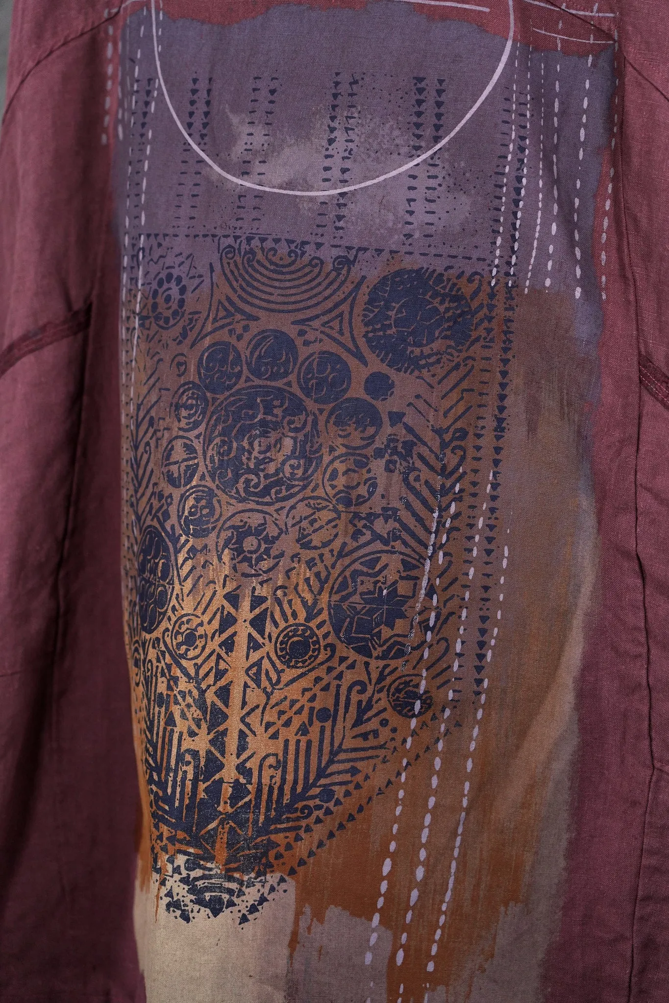 2332 Oversized Heavy Linen Zen Rose Canyon-Desert Talisman