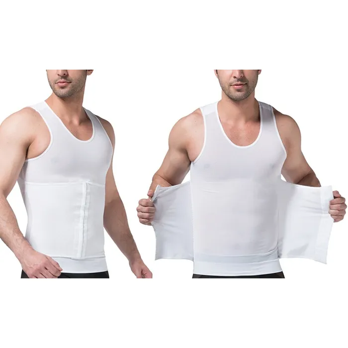 3-in-1 Men Compression and Posture Corrector Shirt with Slimming Belt