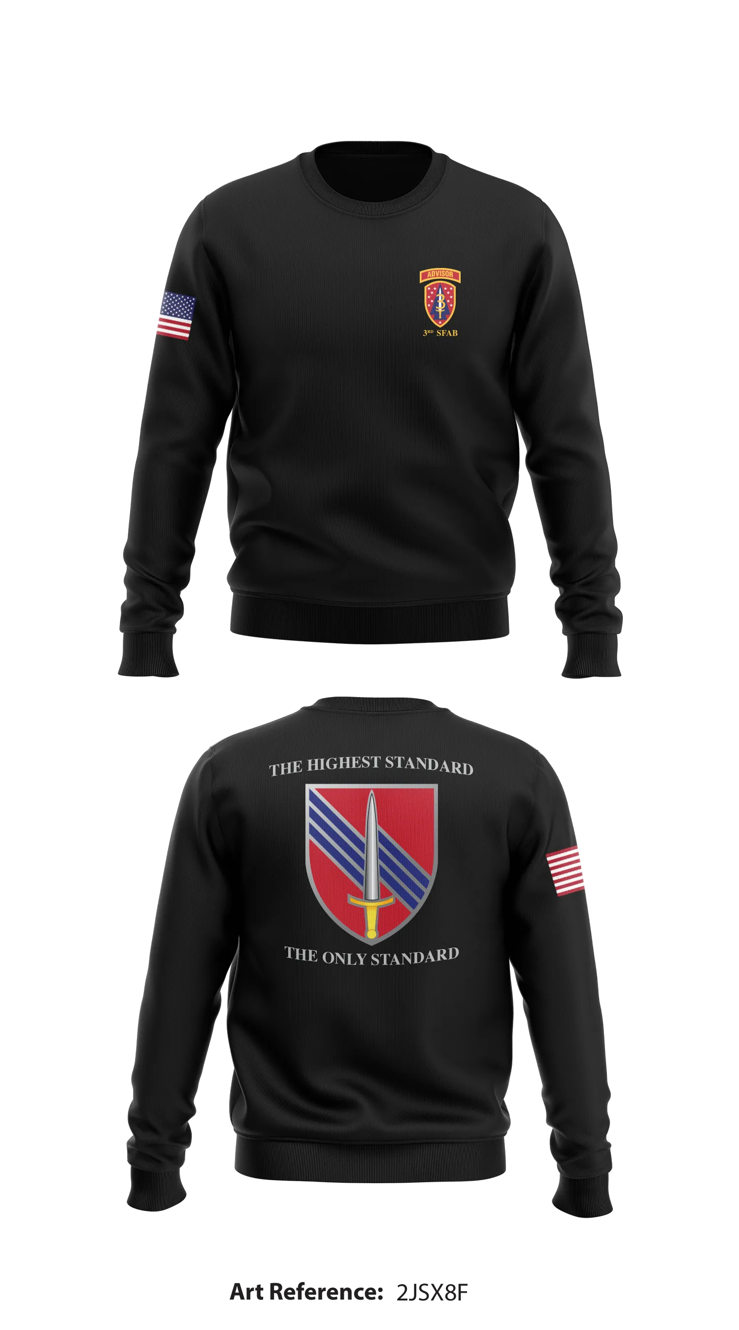 3 SFAB Store 1 Core Men's Crewneck Performance Sweatshirt - 2Jsx8f