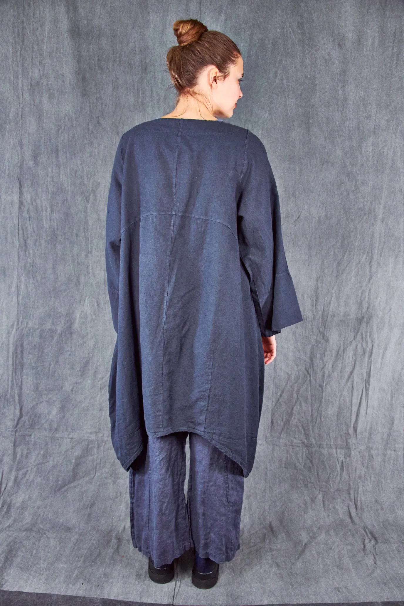 5288-Heavy Linen Jacket Blue Coal-U