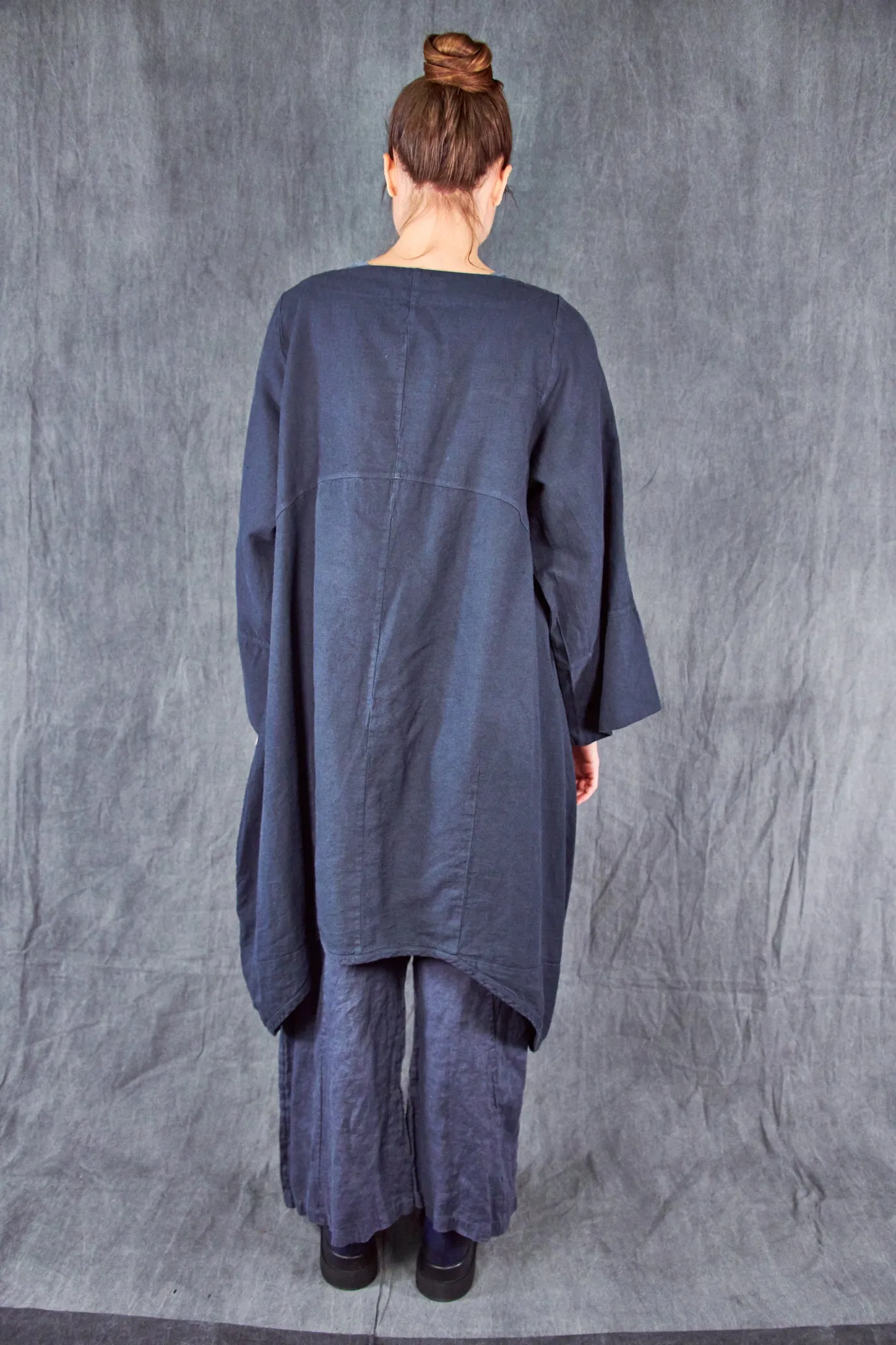 5288-Heavy Linen Jacket Blue Coal-U