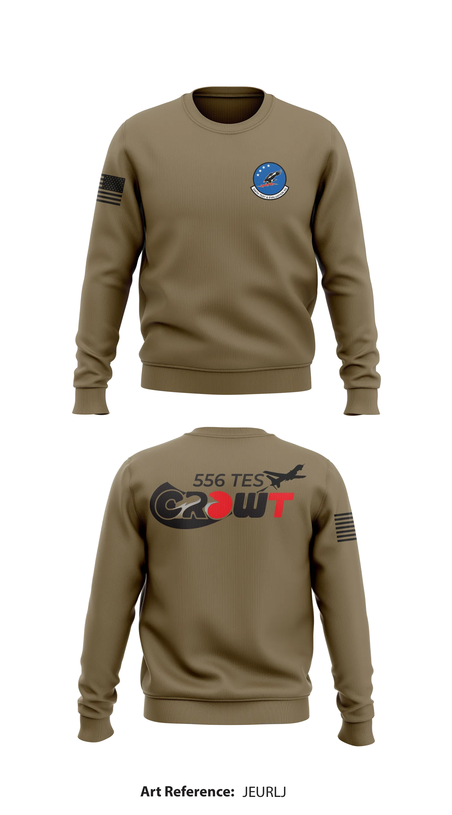 556 Test & Evaluation Squadron Store 1 Core Men's Crewneck Performance Sweatshirt - JeuRLJ