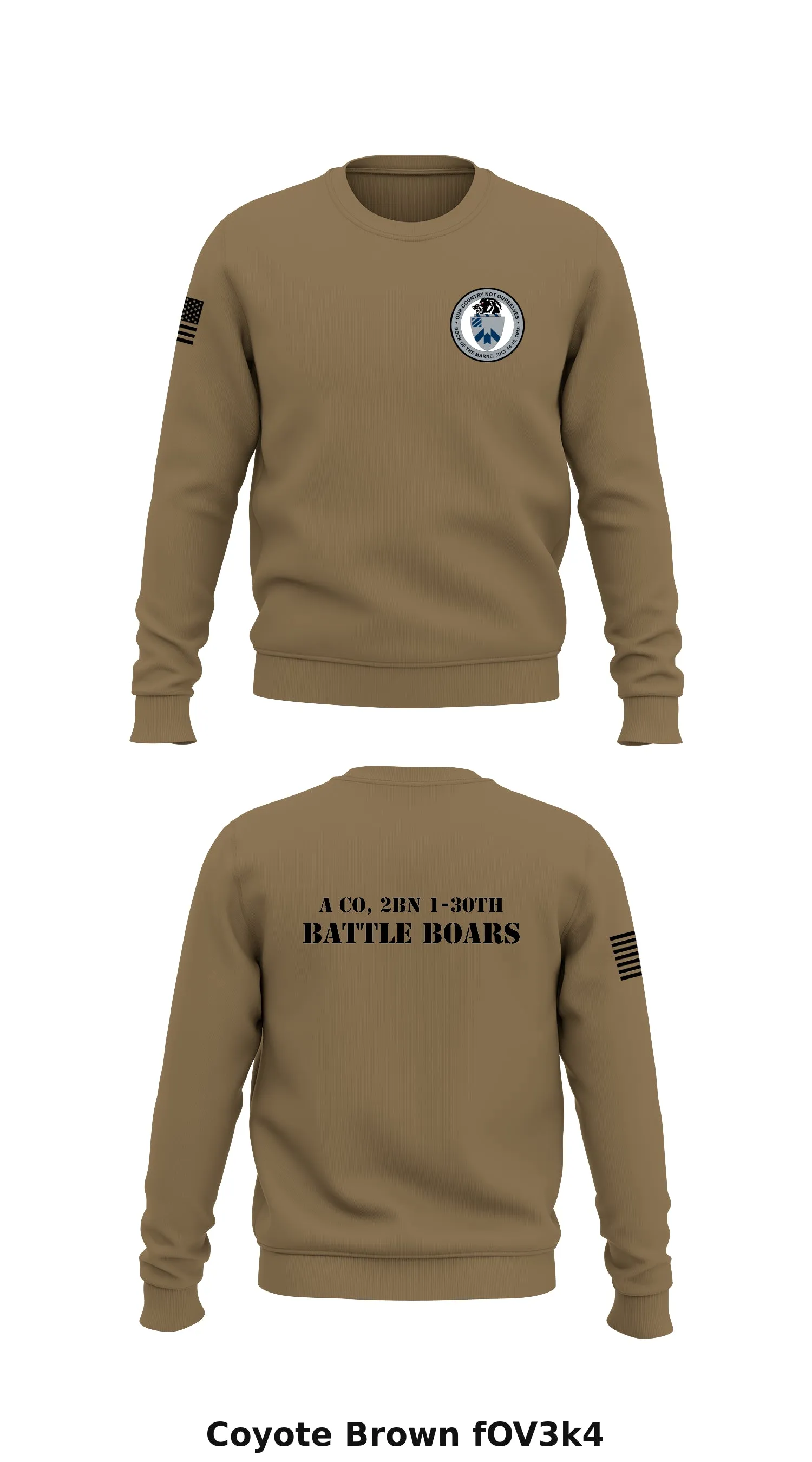 A co, 2BN 1-30th battle boars  Store 1 Core Men's Crewneck Performance Sweatshirt - fOV3k4
