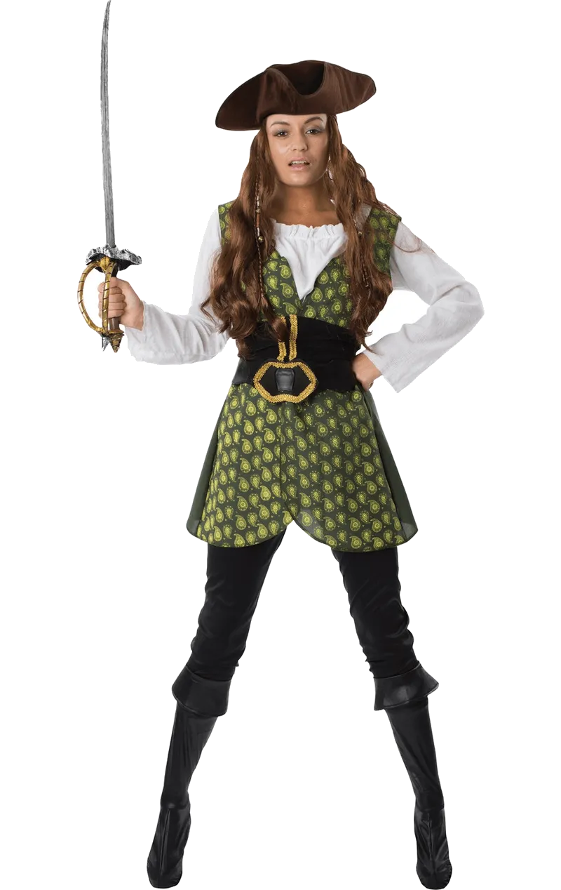 Adult Womens Pirate Fancy Dress Costume