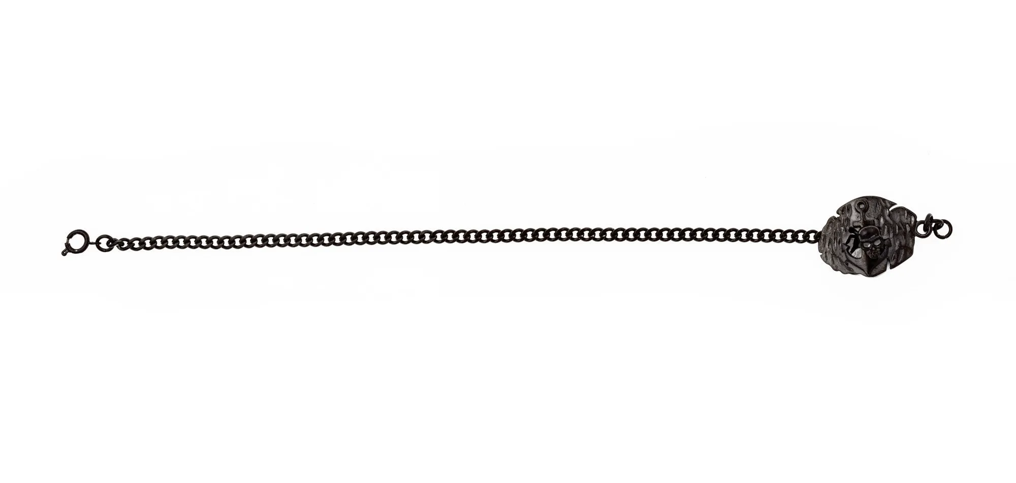 Anchor plate bracelet - Black steel