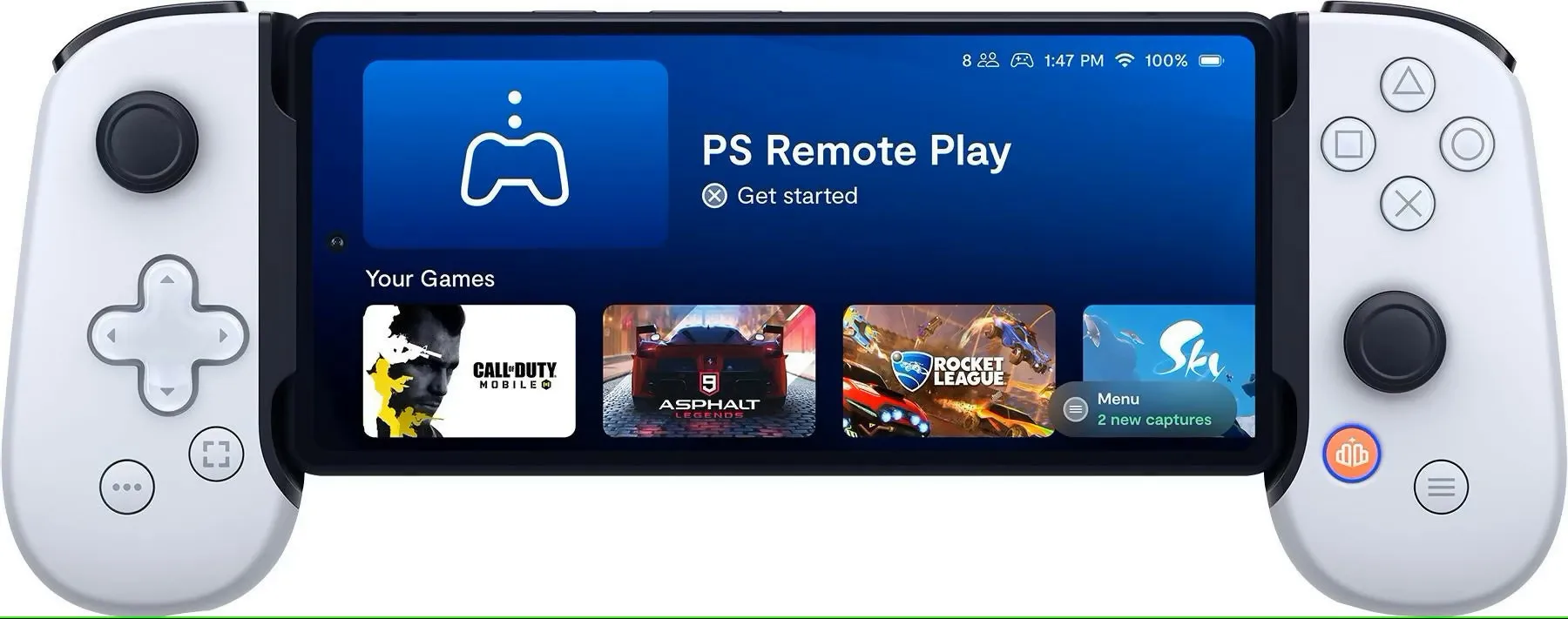 BACKBONE One Mobile Gaming Controller for Android - PlayStation Edition - USB C - 1st Gen (BB-51-W-S)