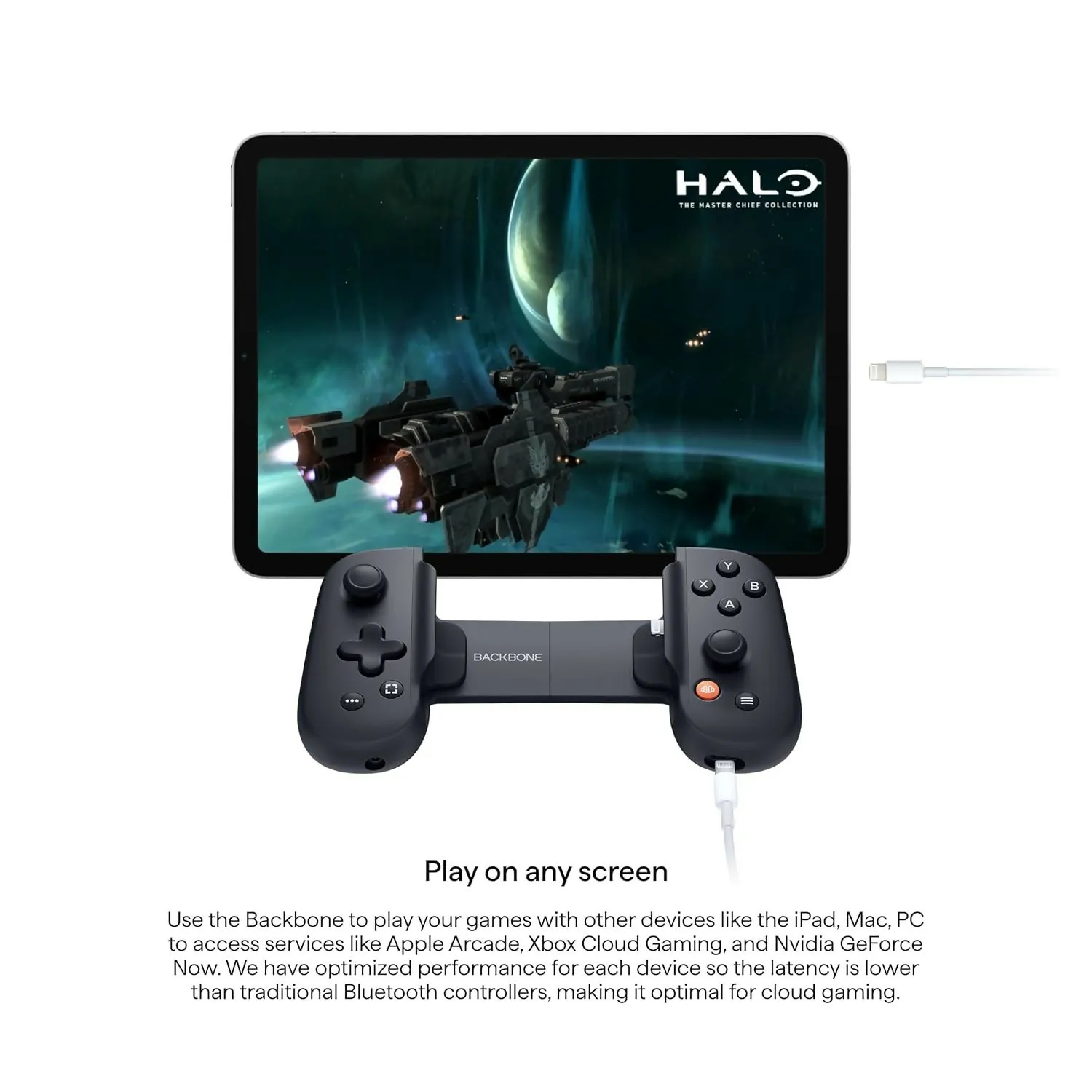 BACKBONE One Mobile Gaming Controller for iPhone - Xbox Edition - Lightning - Black - 2nd Gen (BB-02-P-BR)