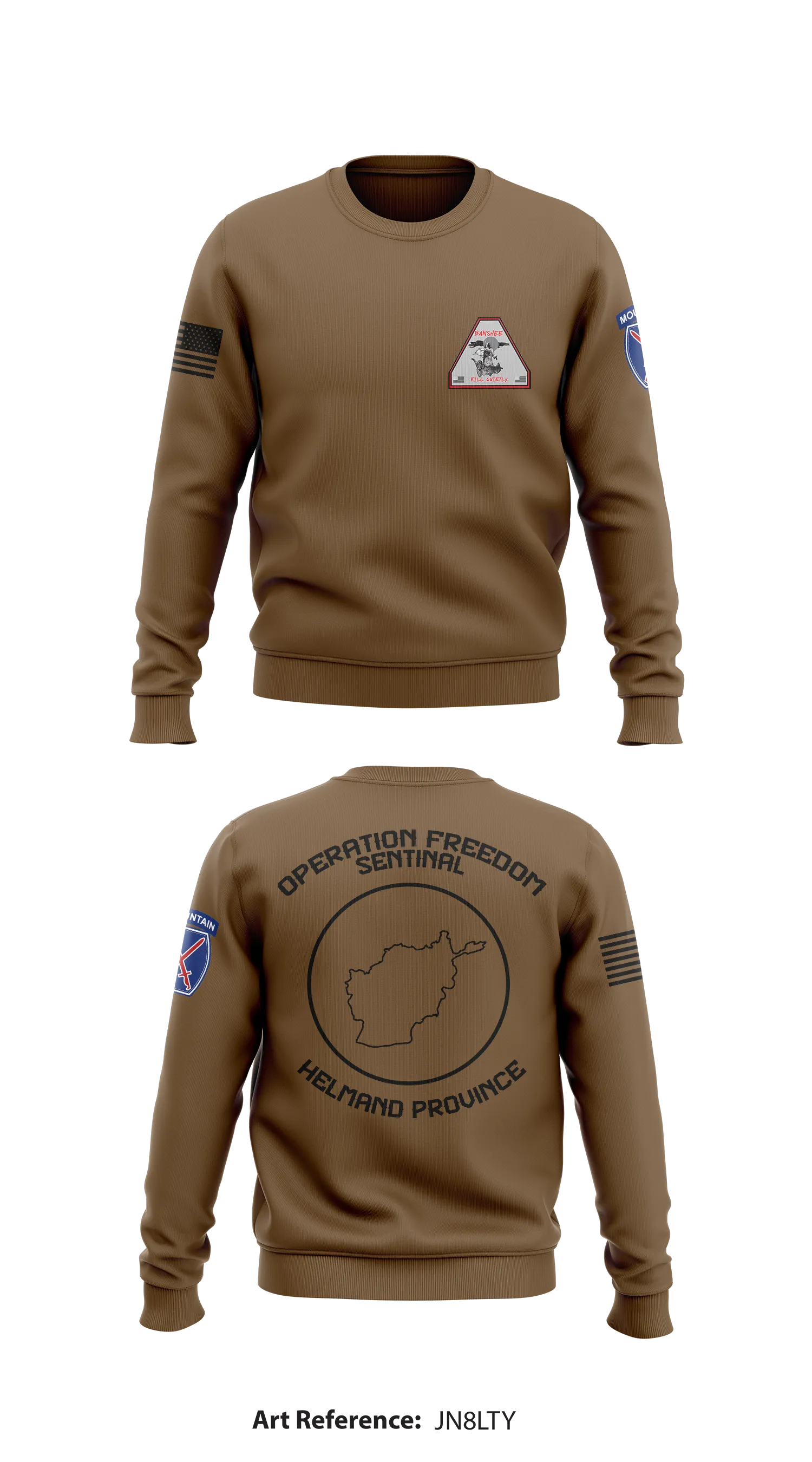 Banshee Troop, 3-71 Cav Store 1 Core Men's Crewneck Performance Sweatshirt - jN8LtY