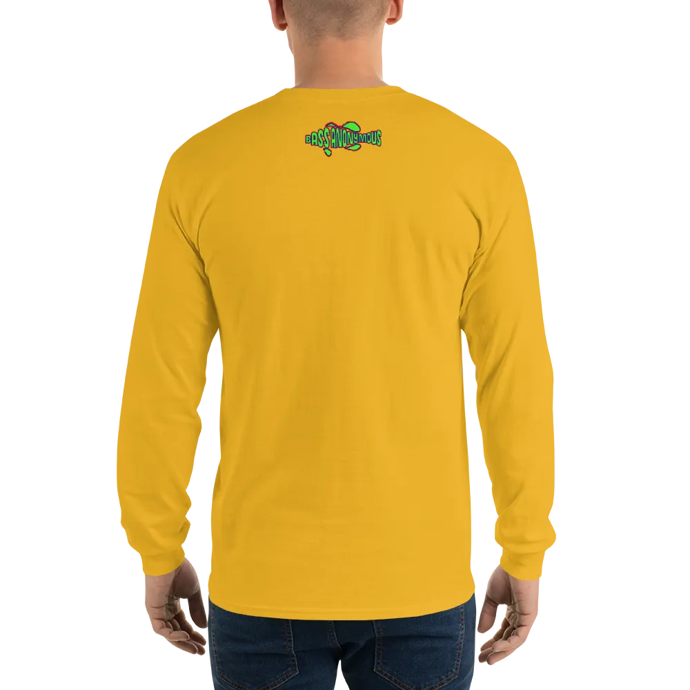 Bass Anonymous Got Bass Grunge  Gold/Navy/Red Long Sleeve Shirt w logo on back