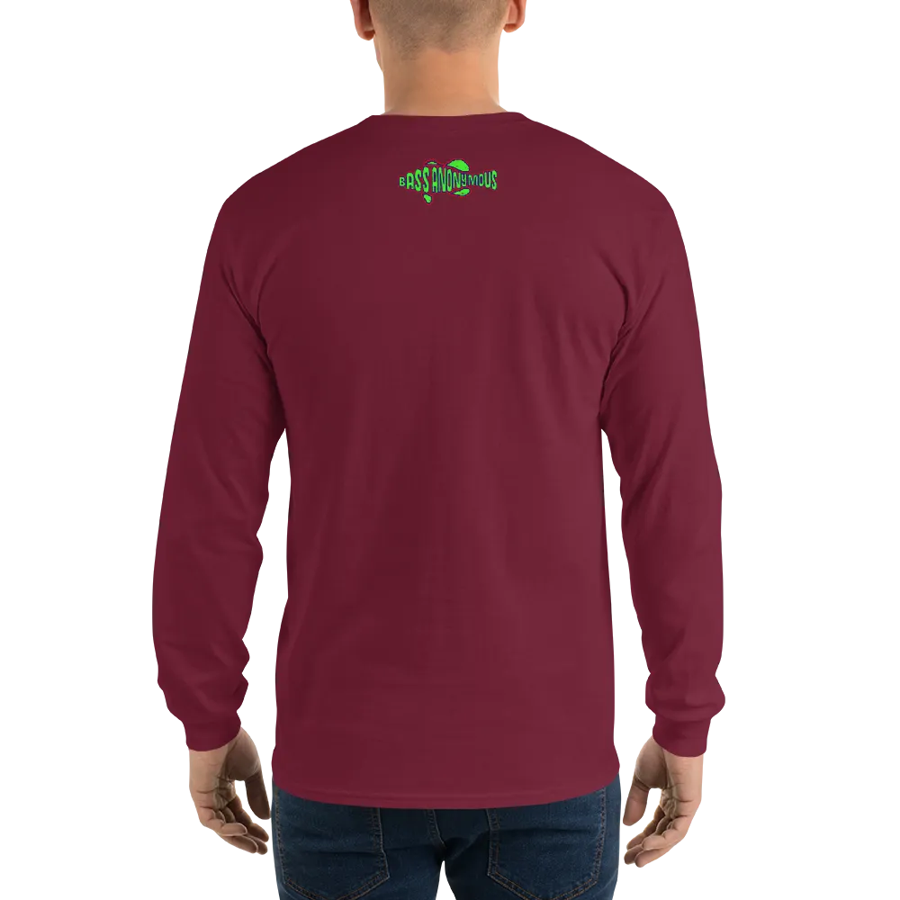 Bass Anonymous Got Bass Grunge  Gold/Navy/Red Long Sleeve Shirt w logo on back