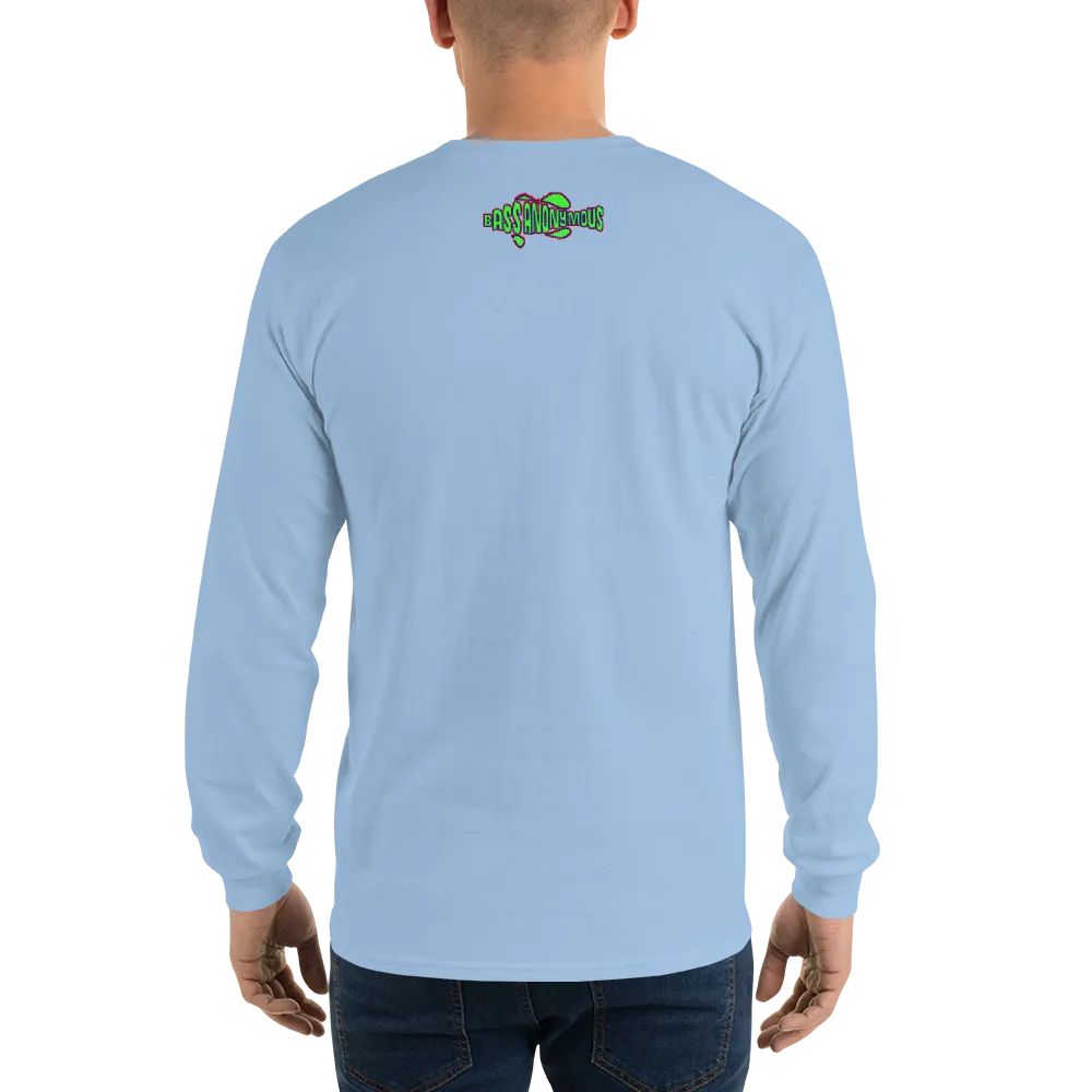 Bass Anonymous Got Bass Grunge  Gold/Navy/Red Long Sleeve Shirt w logo on back