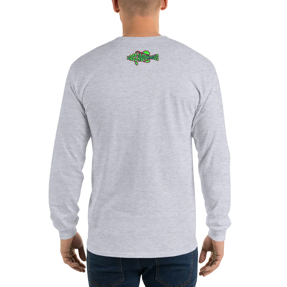 Bass Anonymous Got Bass Grunge  Gold/Navy/Red Long Sleeve Shirt w logo on back