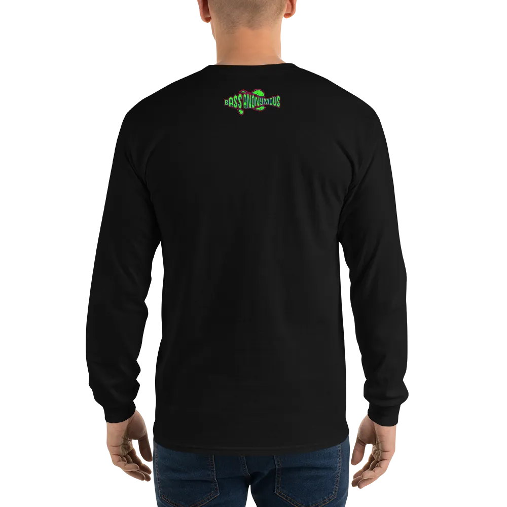 Bass Anonymous Got Bass Grunge  Gold/Navy/Red Long Sleeve Shirt w logo on back