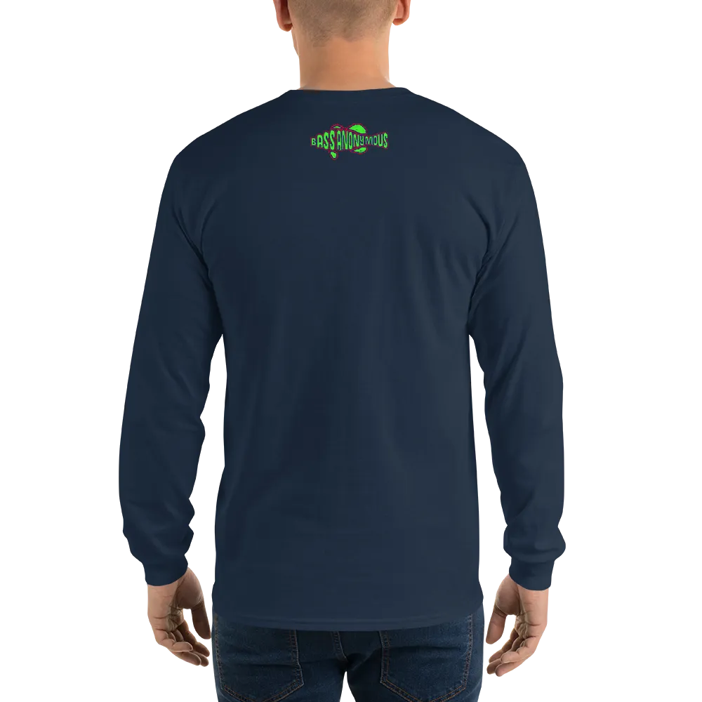 Bass Anonymous Got Bass Grunge  Gold/Navy/Red Long Sleeve Shirt w logo on back