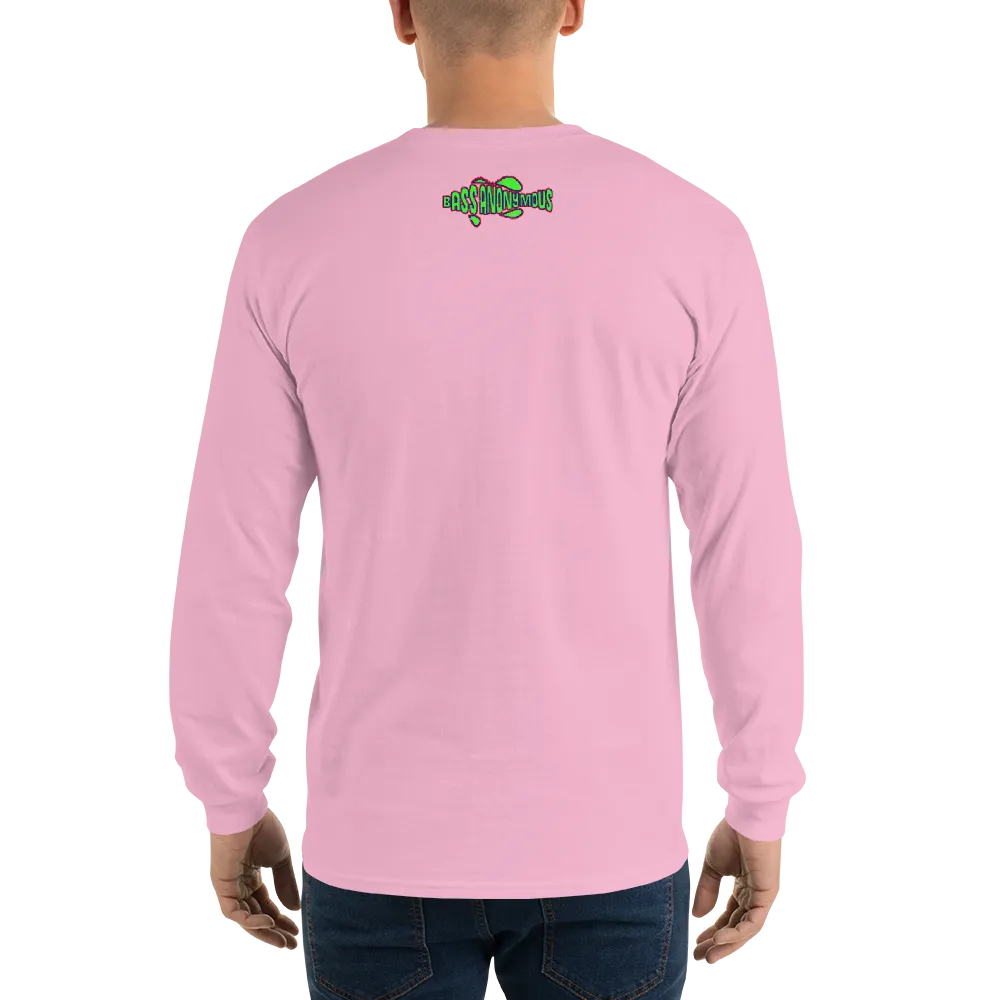 Bass Anonymous Got Bass Grunge  Gold/Navy/Red Long Sleeve Shirt w logo on back