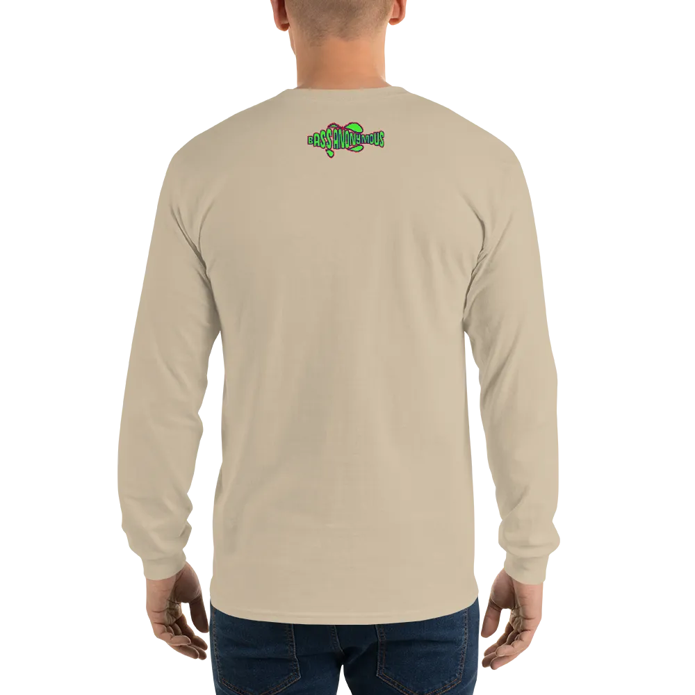 Bass Anonymous Got Bass Grunge  Gold/Navy/Red Long Sleeve Shirt w logo on back