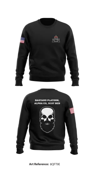Bastard Platoon, Alpha Co, 91st BEB Store 1 Core Men's Crewneck Performance Sweatshirt - 8QfT9e