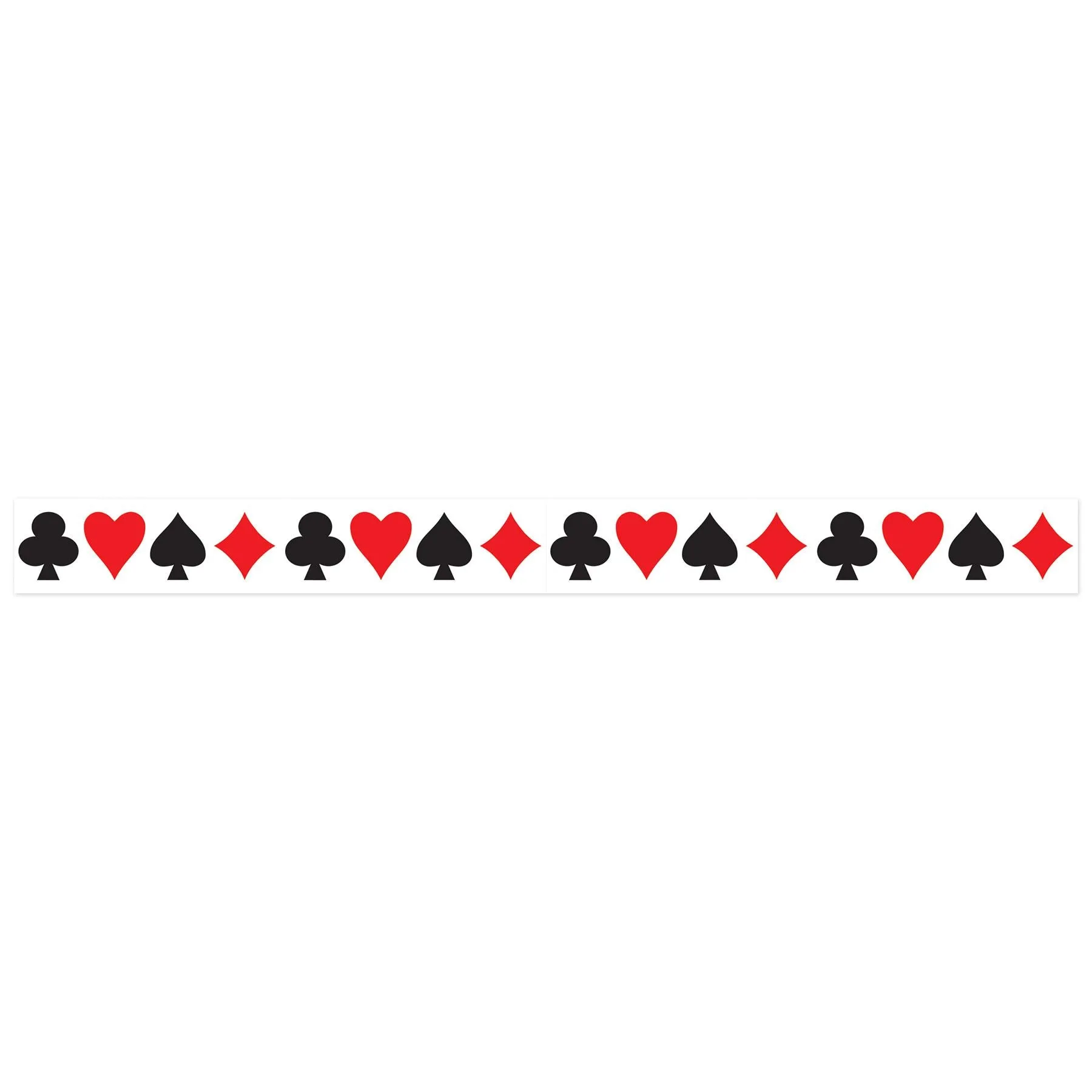 Beistle Card Suit Party Tape - Party Supply Decoration for Casino