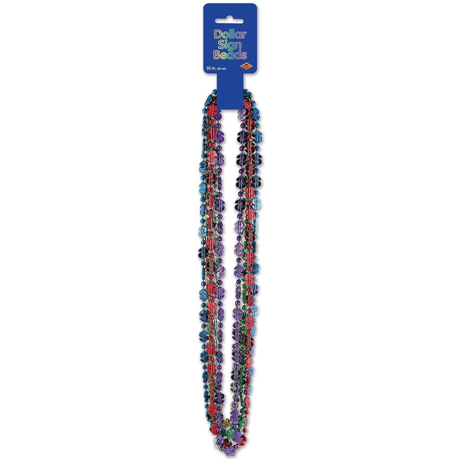 Beistle Casino $ Beads (6/pkg) - Party Supply Decoration for Casino