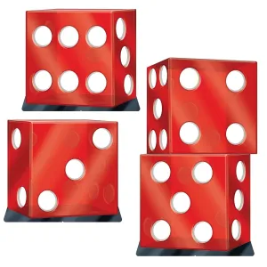 Beistle Casino Dice Stand-Ups - Party Supply Decoration for Prom