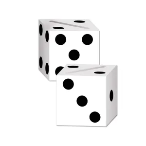 Beistle Dice Card Boxes (Two Per Package) - Party Supply Decoration for Casino