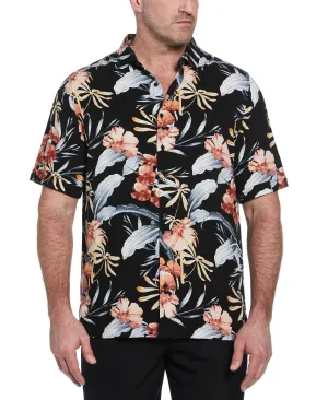 Big & Tall Tropical Floral Print Shirt