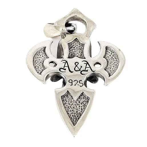 Big Silver Armor Skull Pendant Necklace
