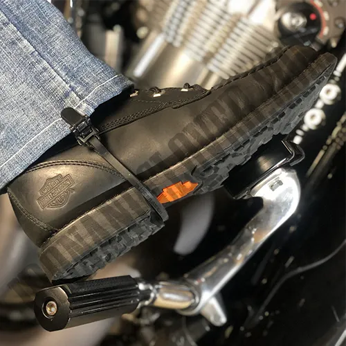 Biker Boot Straps in Basic Black Clasp 6"