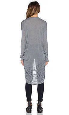 Bobi Long Sleeve Cowl Top | Mid Grey