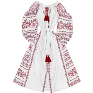 Boho style kaftan with embroidery