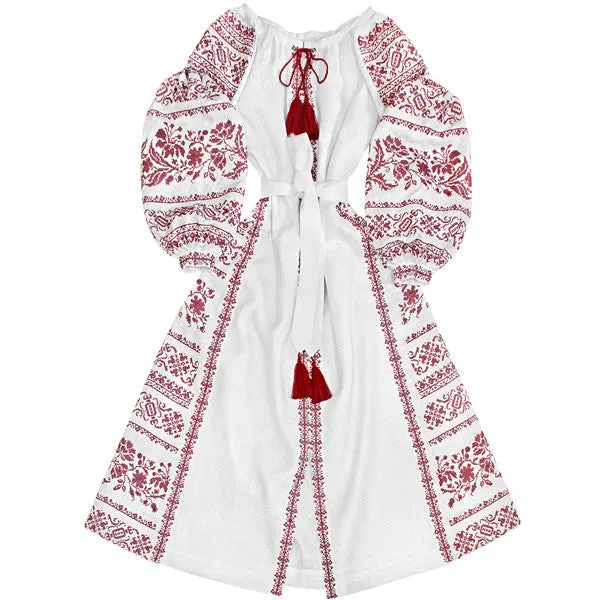 Boho style kaftan with embroidery