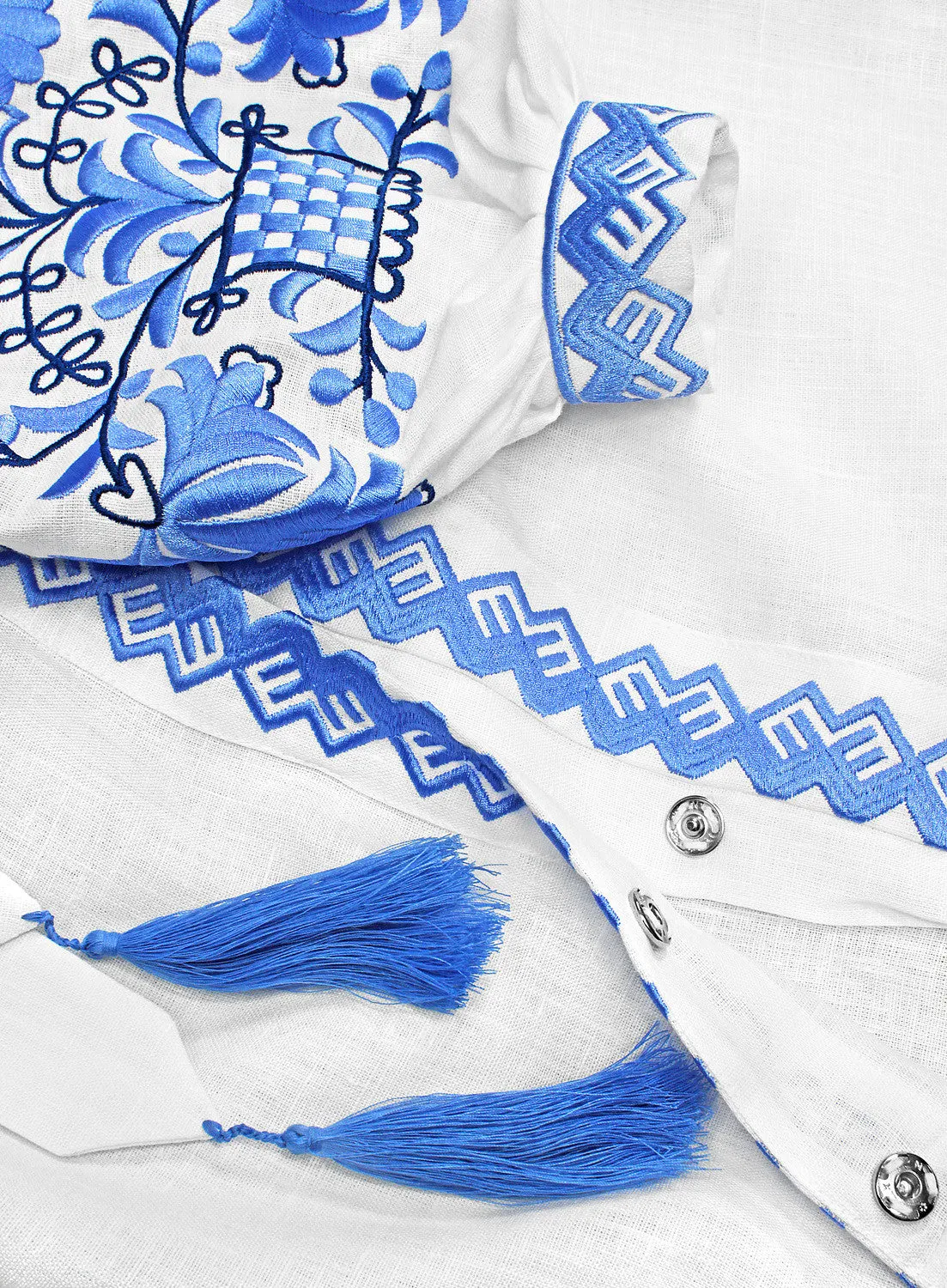 Boho style kaftan with embroidery