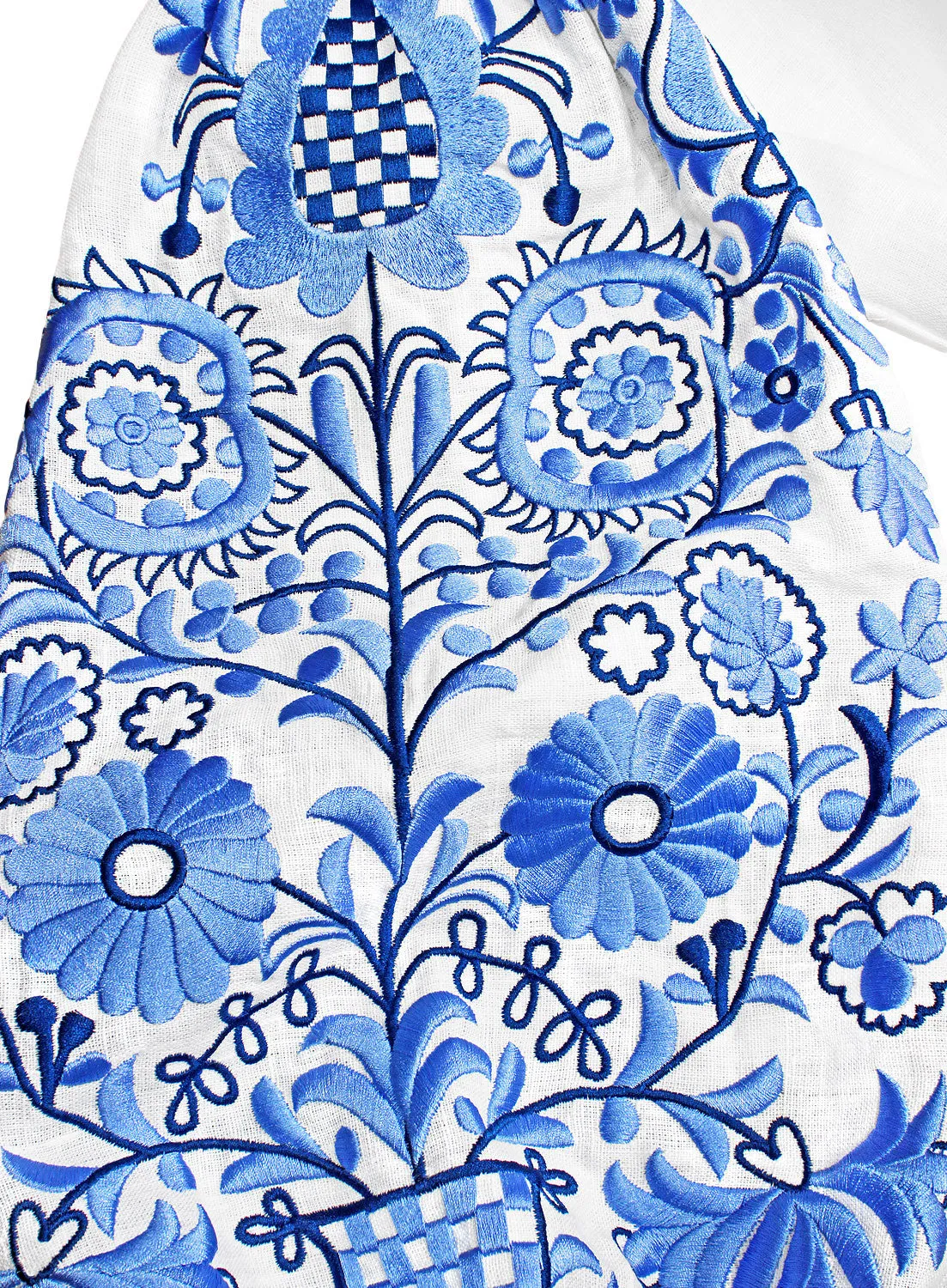 Boho style kaftan with embroidery