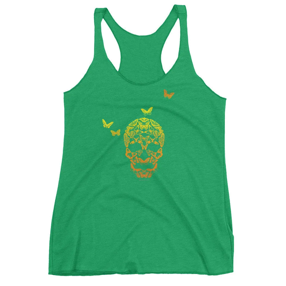Butterfly Skull Racerback Tank Top