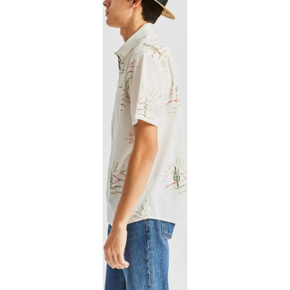 Charter Print S/S Woven - Washed Black