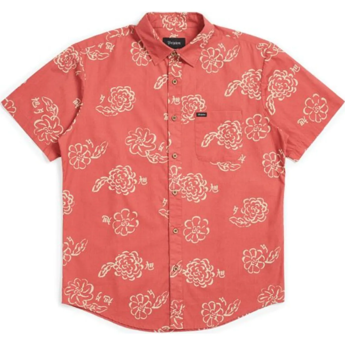 Charter Print S/S Woven - Washed Black