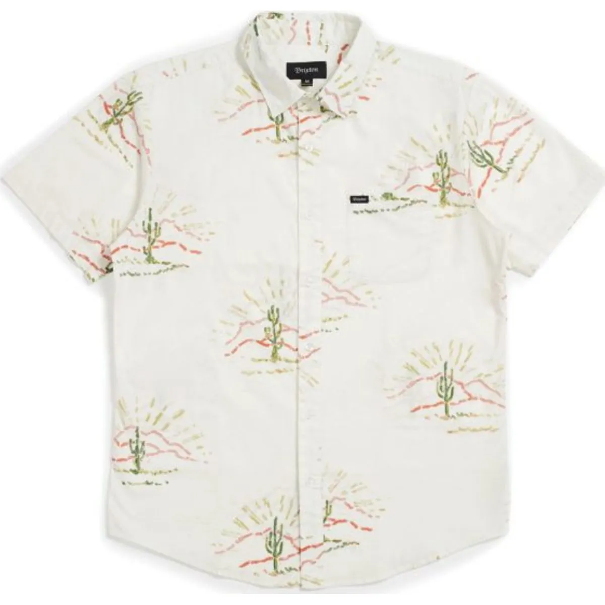 Charter Print S/S Woven - Washed Black