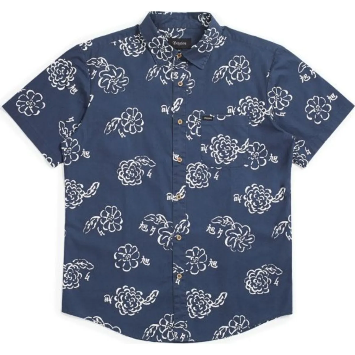 Charter Print S/S Woven - Washed Black
