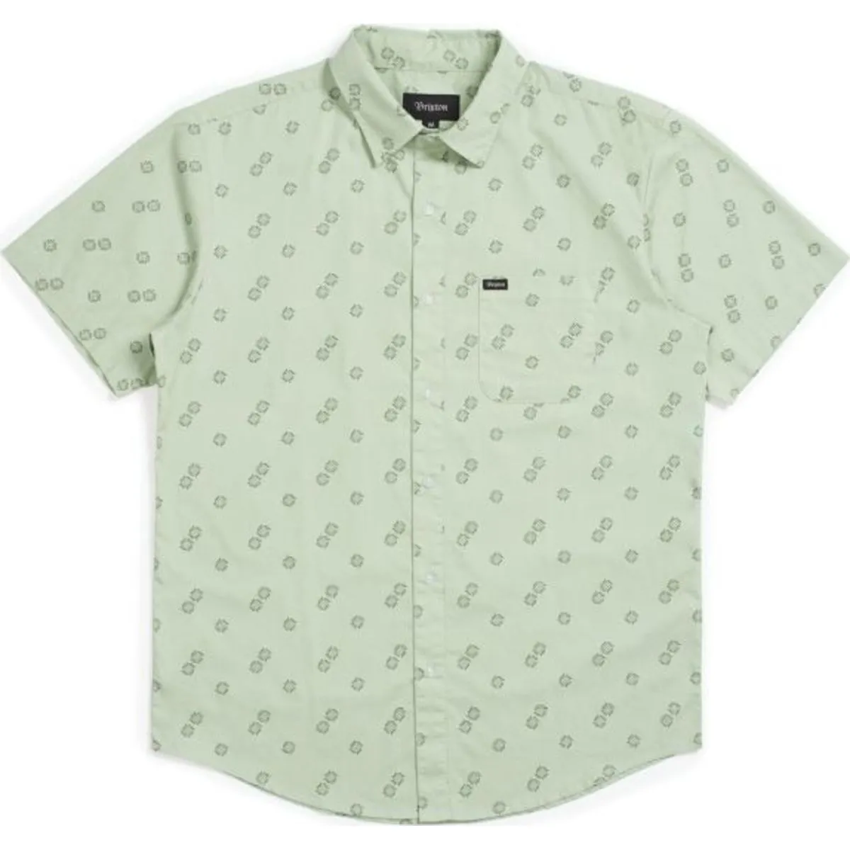 Charter Print S/S Woven - Washed Black