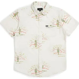 Charter Print S/S Woven - Washed Black