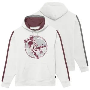 Chaser Striped Football Hood - White / Grey / Maroon