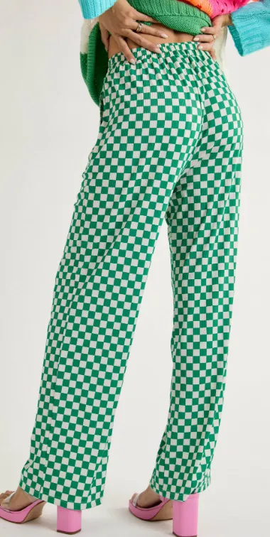 Checker Jersey Pant