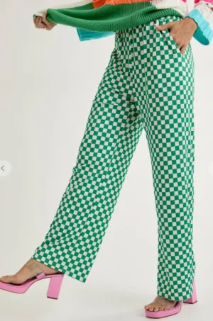 Checker Jersey Pant